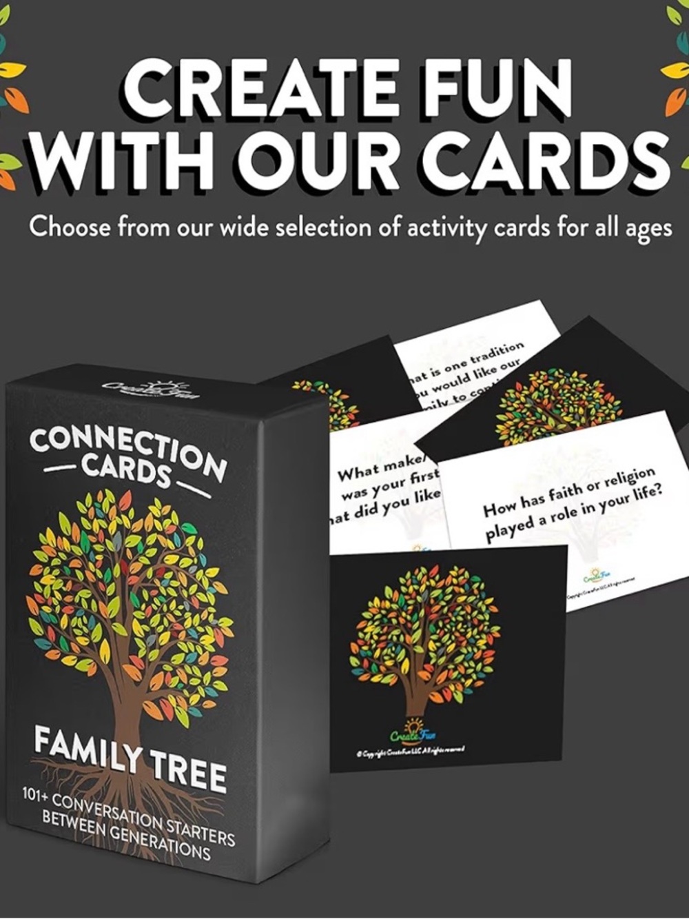 Connection Cards Family Tree Conversation Starter Deck - NWT